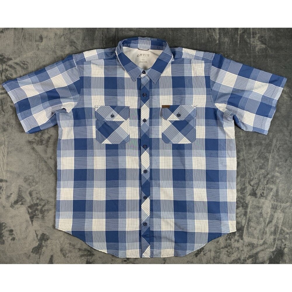 Orvis Classic Collection Short Sleeve Button Up Shirt Men's XXL (lot of 2) - Picture 2 of 14